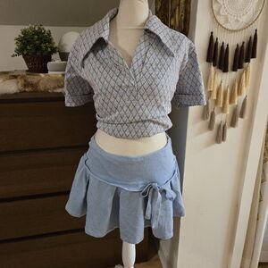 Big Flirt vintage y2k blue mini skirt